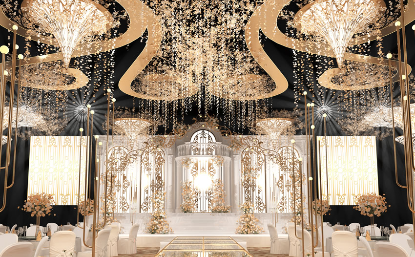 筠连花木兰喜事汇金色大厅效果展示